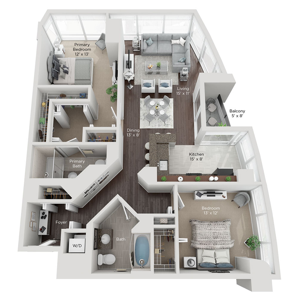 Two Bed Style (F) Apartment for rent in Chicago