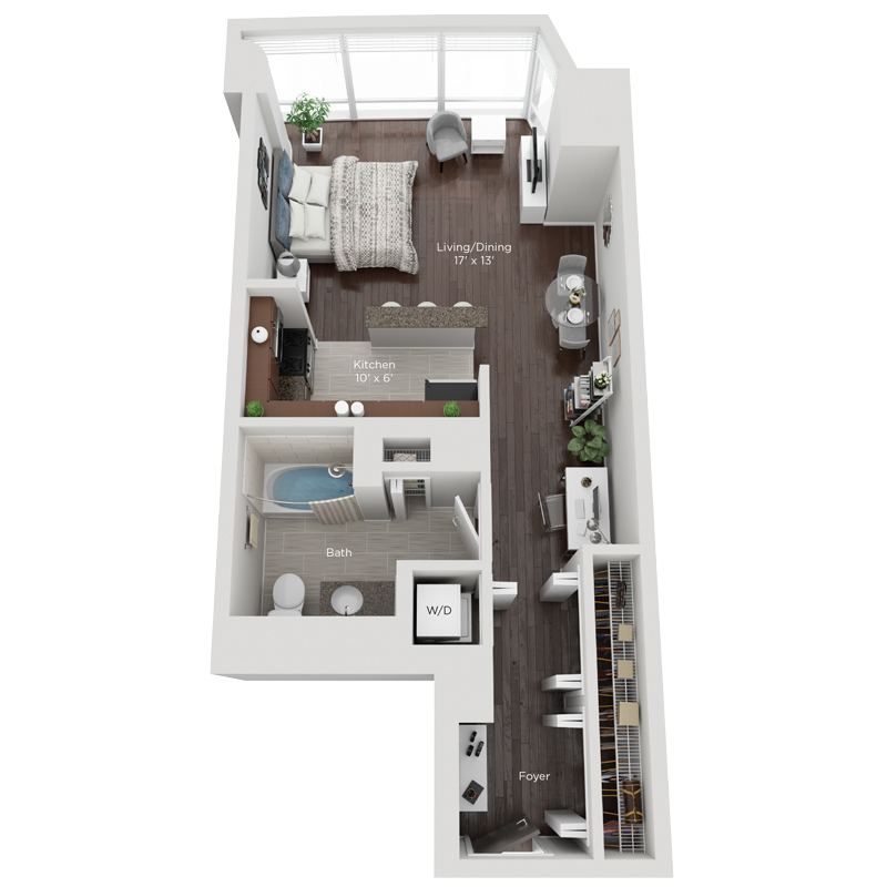 Studio Style (E) Apartment for rent in Chicago
