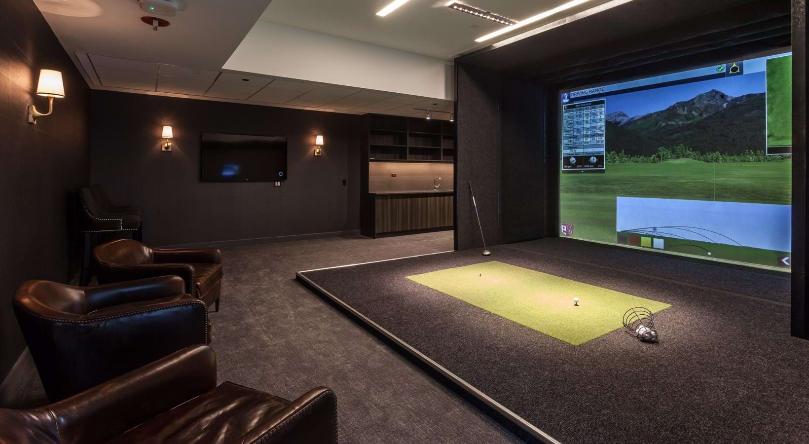 golf simulator room