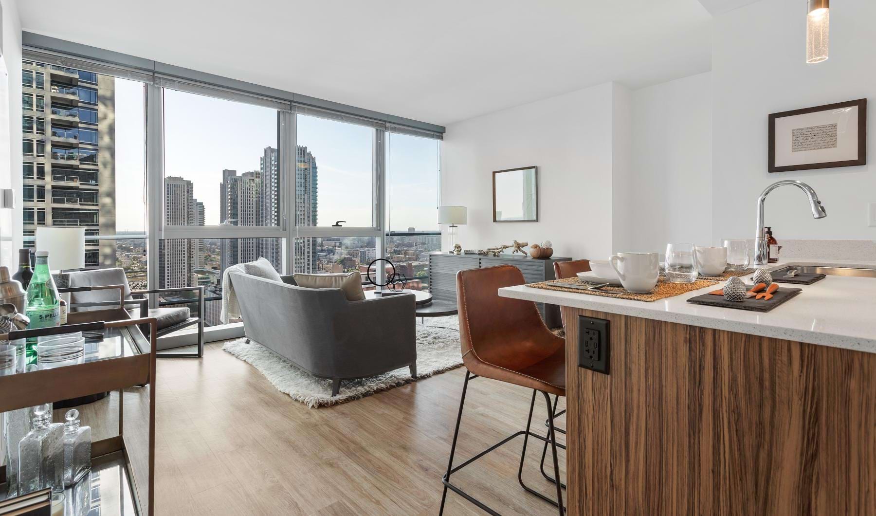 sun-filled, open concept apartment